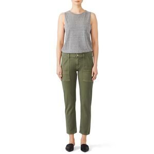 Citizens of Humanity Leah Carpenter Pant Fatigue Green Utility Womens 31